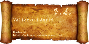 Veliczky László névjegykártya