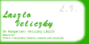 laszlo veliczky business card